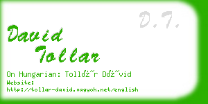 david tollar business card